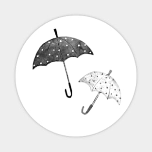 Umbrellas BW- Full Size Image Magnet